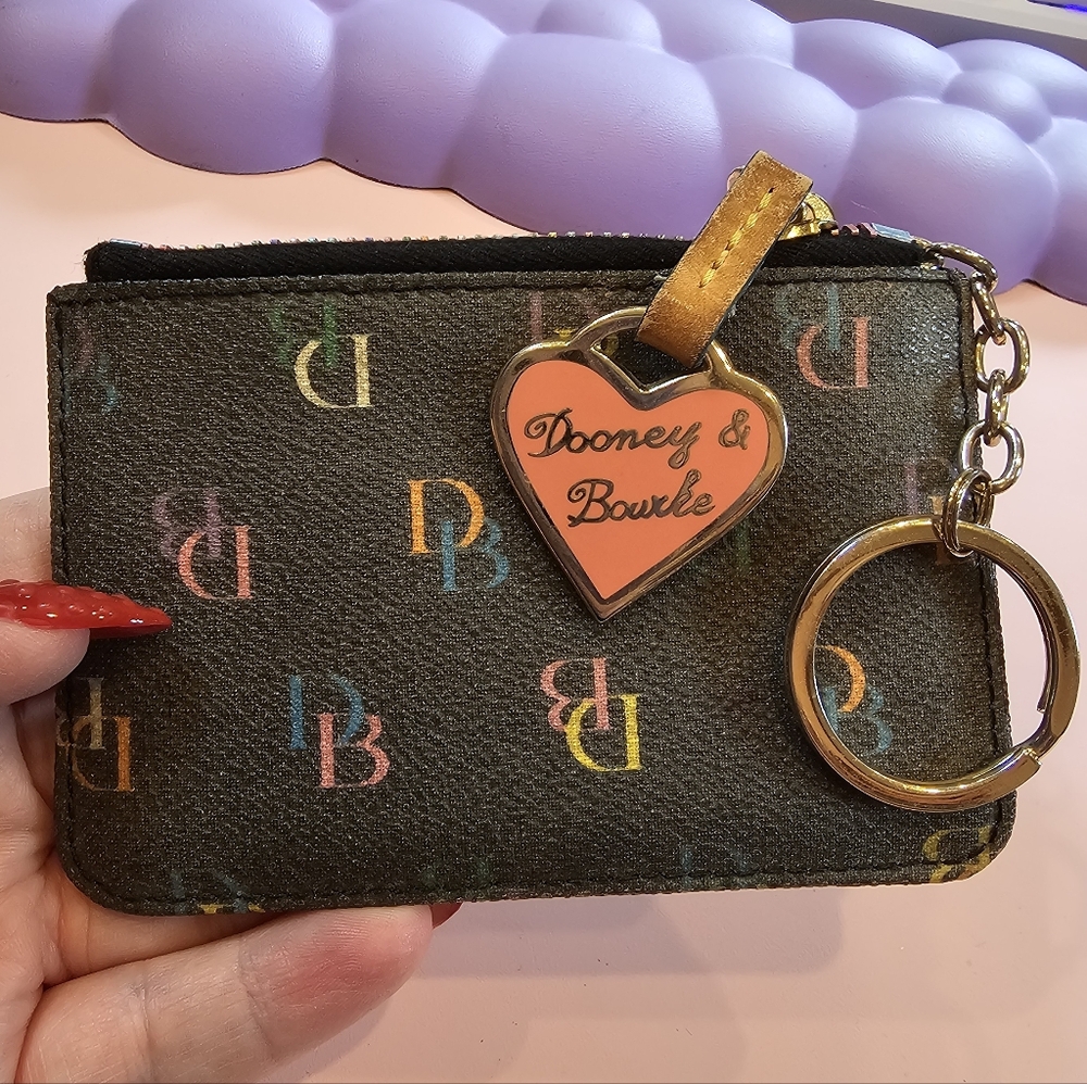 Dooney & Bourke Multicolor Monogram Card Holder Y2K Bag Charm